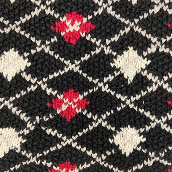 Eland Carello Argyle Style Print Ugly Christmas Sweater Zip Front Cardigan - Picture 9 of 12